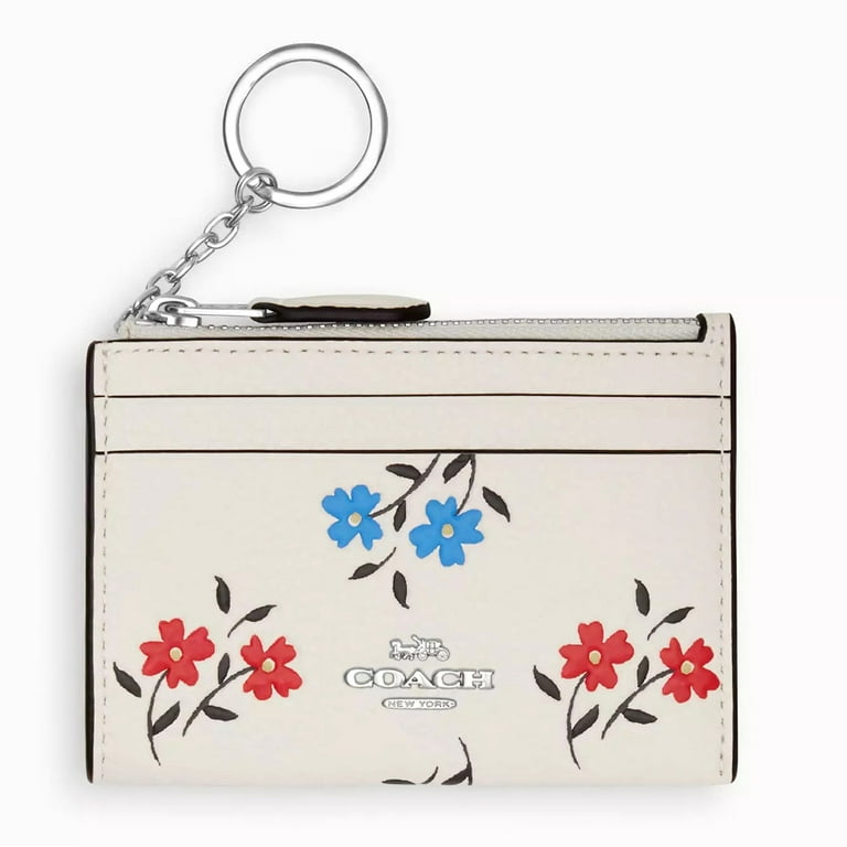 Coach CAR25 Mini Skinny Id Case 花柄 Coach Mini Skinny Id Case In Signature Canvas With Floral