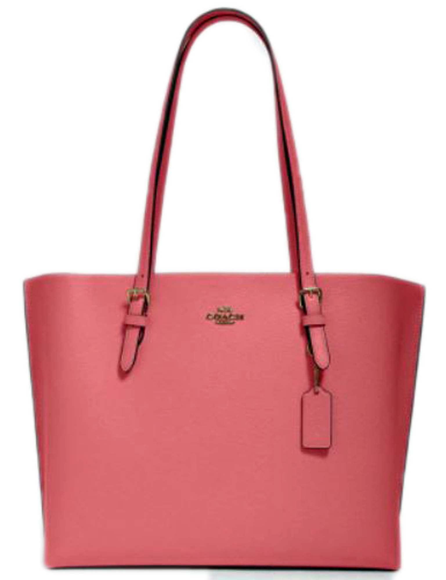 Coach Women's Large Mollie Leather Tote Handbag (Papaya