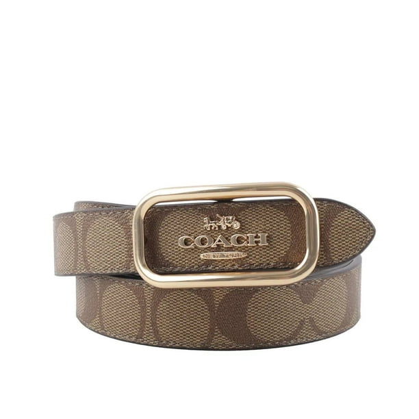 Coach Morgan Rectangle Leather Belt with Gold Buckle Coach Women main image 3