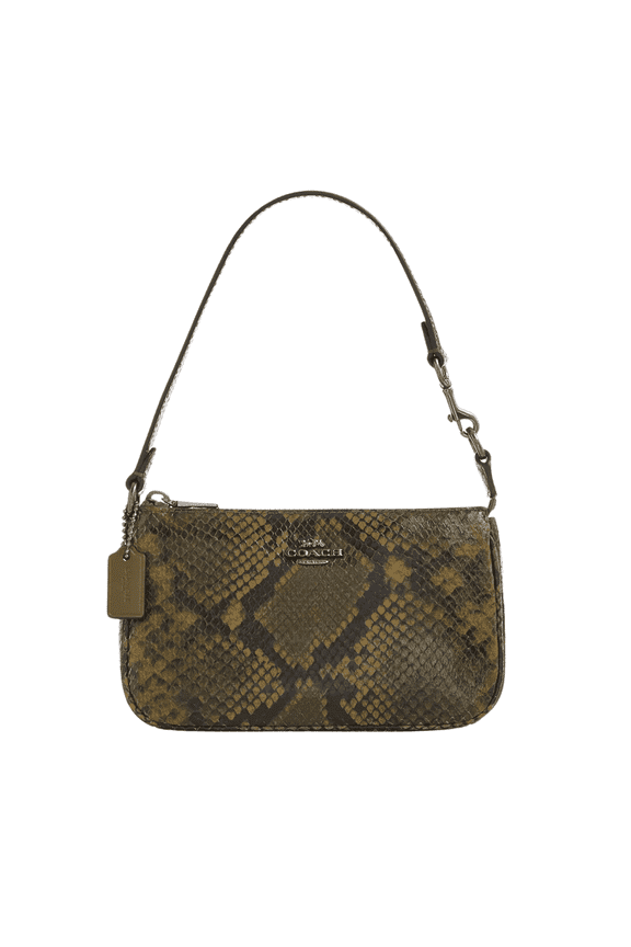 Women's Nolita 19 Shoulder Bag, Snake Print, Smooth Leather, Gunmetal/Olive Multi