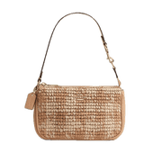 Coach Womens Nolita 19 Straw Bag With Gingham Print