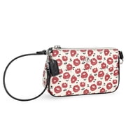 Coach Womens Nolita Small Convertible Wristlet with Floral Print Chalk / Black Multi