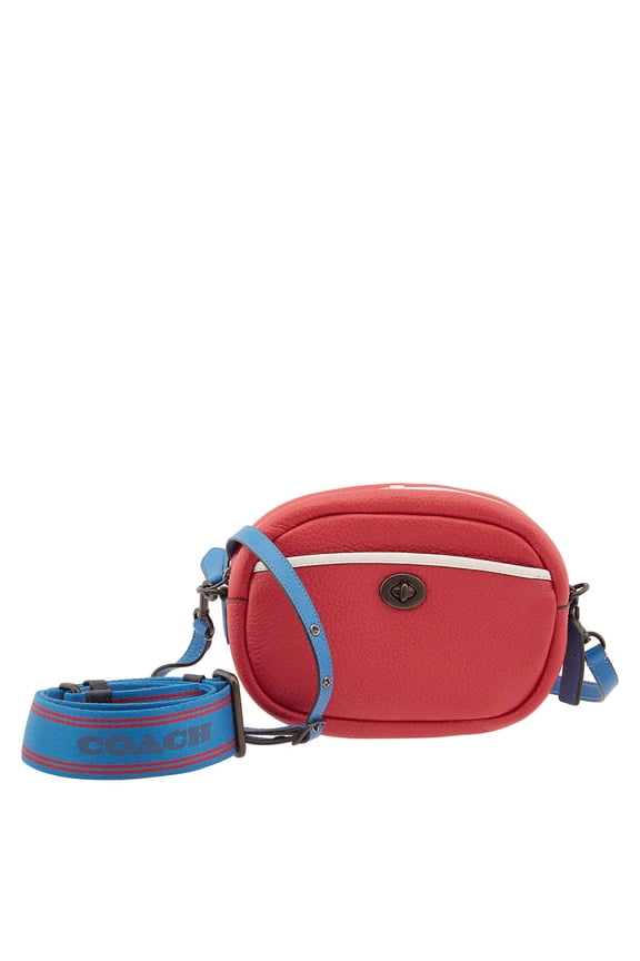 Women's Pebbled Leather Small Camera Crossbody Bag