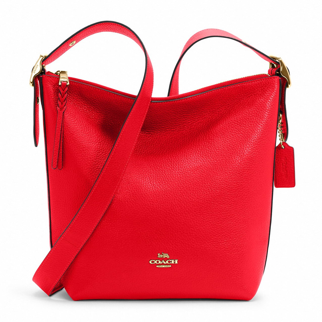 Coach Women's Pebbled Leather Val Duffle Shoulder Crossbody Bag