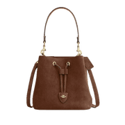 Coach Women's Rowan Bucket Bag In Warm Brown Suede