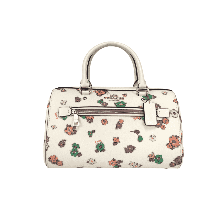 日本未入荷 Coach Rowan Satchel Bag 花柄 Coach Women's Rowan Medium Top Zip Leather Crossbody Satchel