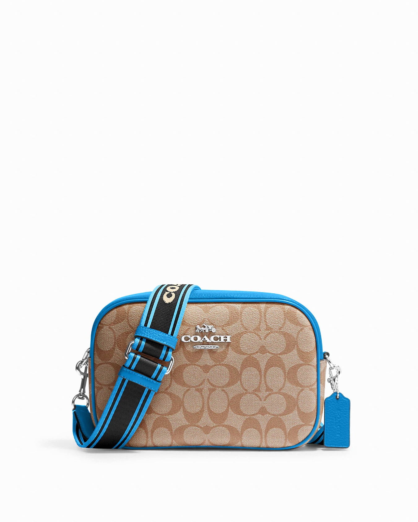 Coach Women's Signature Coated Canvas Camera Bag, Khaki / Racer