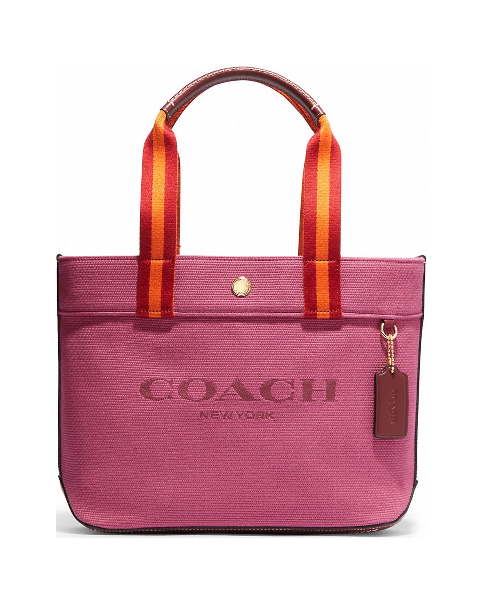 Coach Women's Small Canvas Tote Handbag (Light Raspberry
