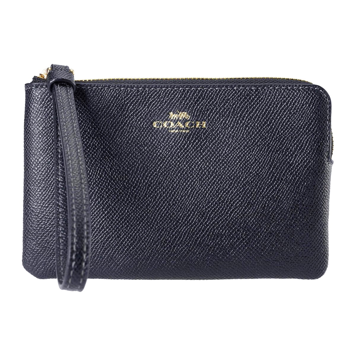 Coach Women's Small Corner Zip Wristlet in Signature Coach Women's Small Corner Zip Wristlet in Signature