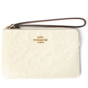 Coach Women s Small Corner Zip Wristlet in Signature Leather Light Lemon