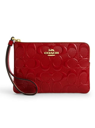 Red coach wallets for women sale