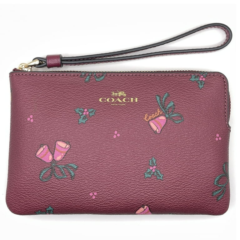 Coach Women's Festive Corner Zip Wallet/Wristlet with