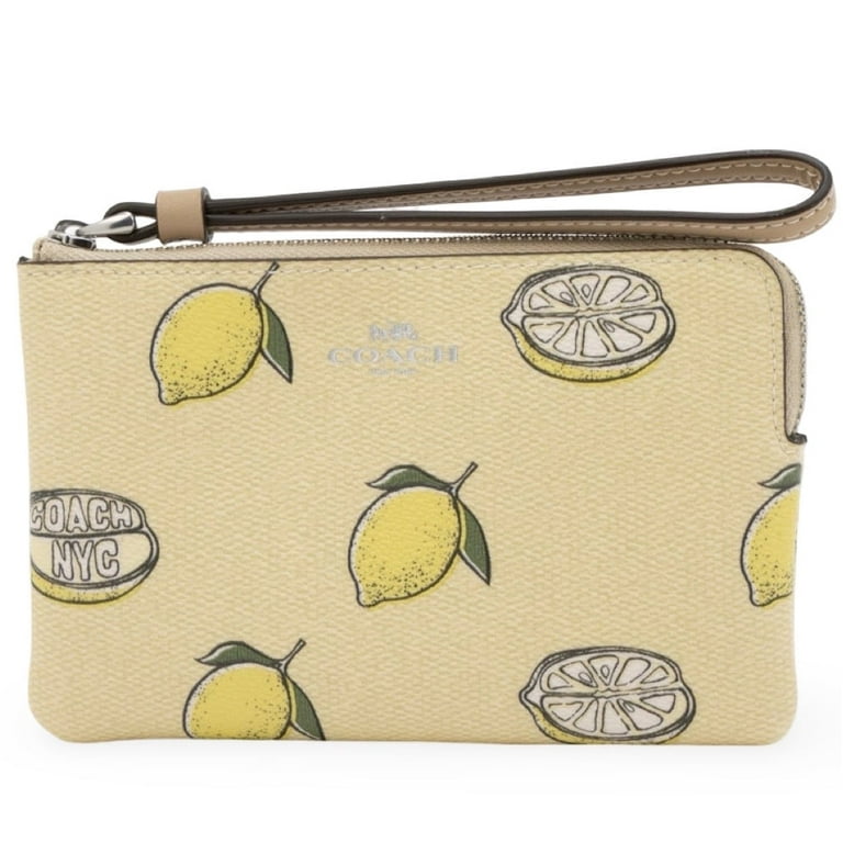 小物 COACH Charm Coin Purse Signature Lemon COACH® Outlet | Lemon Bag Charms