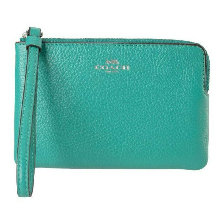 Teal coach wristlet hotsell
