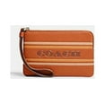thumbnail image 1 of Coach Women's Small Pebbled Leather Corner Zip Wristlet with Coach Stripe (Canyon Multi), 1 of 2