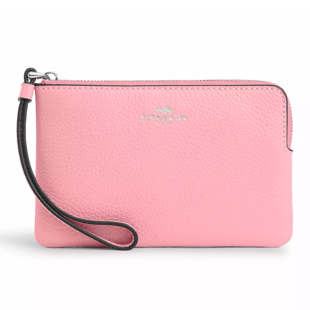 Double Zip Wallet Light Pink Coach Wristlet Designer Wristlets For - Main Image