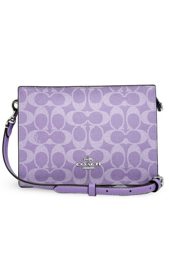 CBM46-SVII Women's Iris Coated Canvas Slim Crossbody Bag