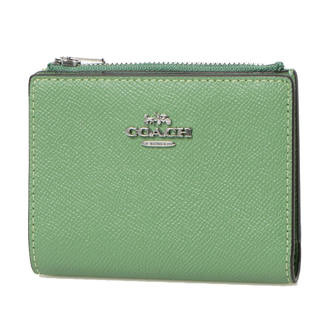 Coach Women's Small Snap Bifold Wallet in Crossgrain Leather