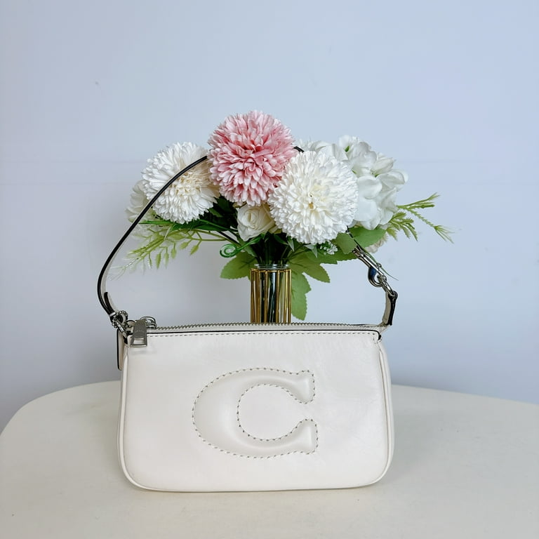 Coach Nolita 19 Handbag, CR364-Chalk/Silver Convertible Coach Nolita 19 Handbag, CR364-Chalk/Silver Convertible