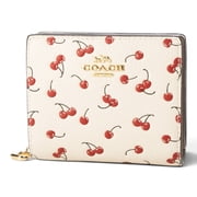 Coach Women s Small Snap Wallet with Cherry Print Chalk Multi