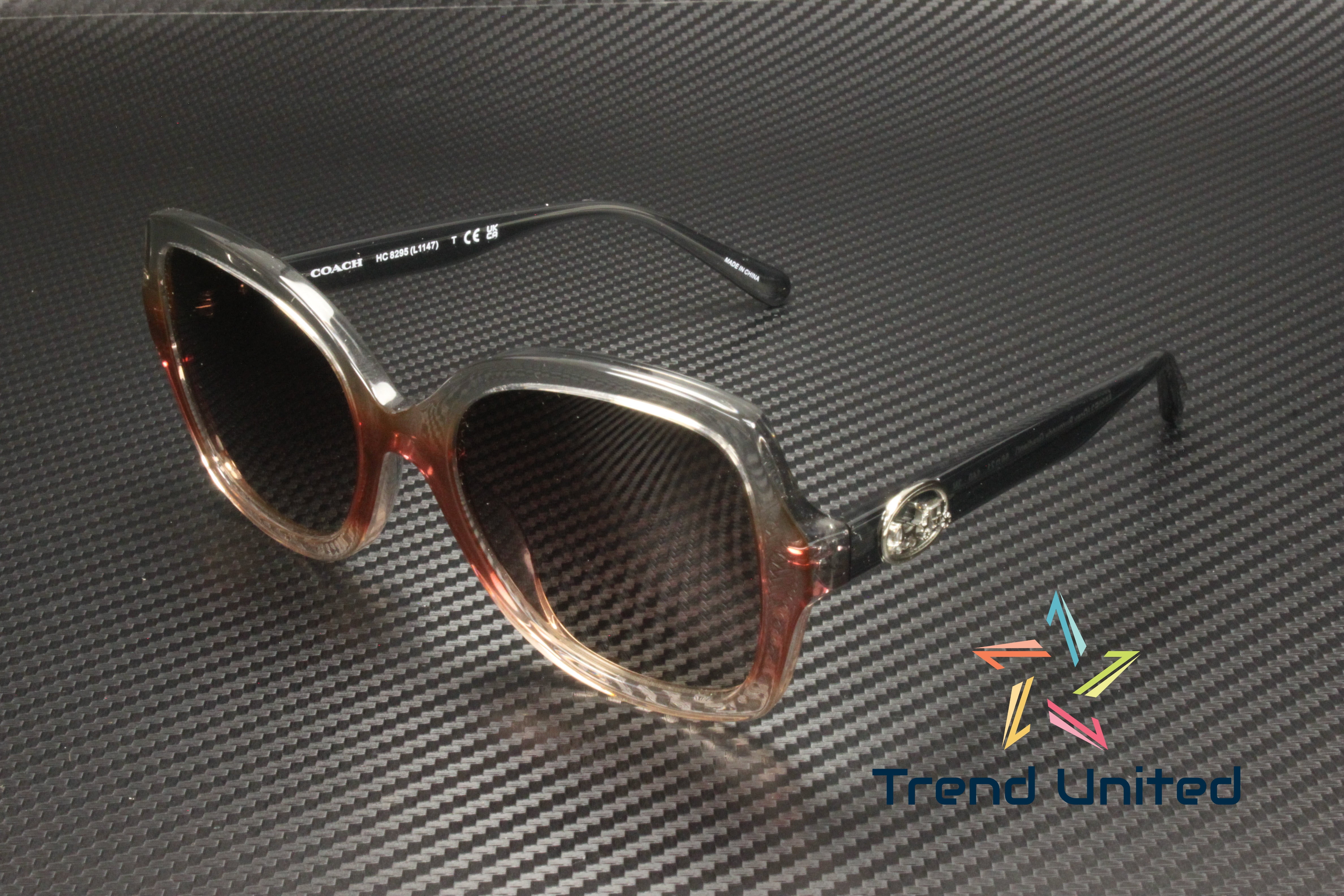Coach Sunglasses with Case & Cloth Coach Sunglass Hard Black Case With Cleaning Cloth Large  main image 2