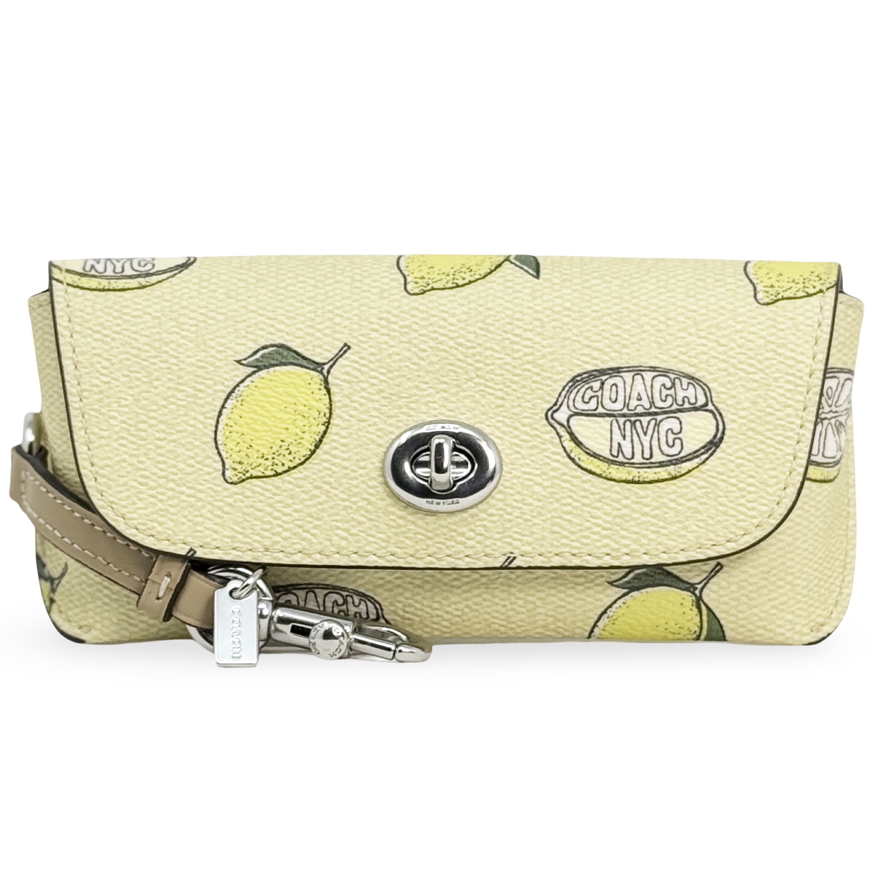 Coach Sunglass Case CAP11 フルーツ柄 Coach Women's Sunglass Case with Lemon Print (Lemon Multi