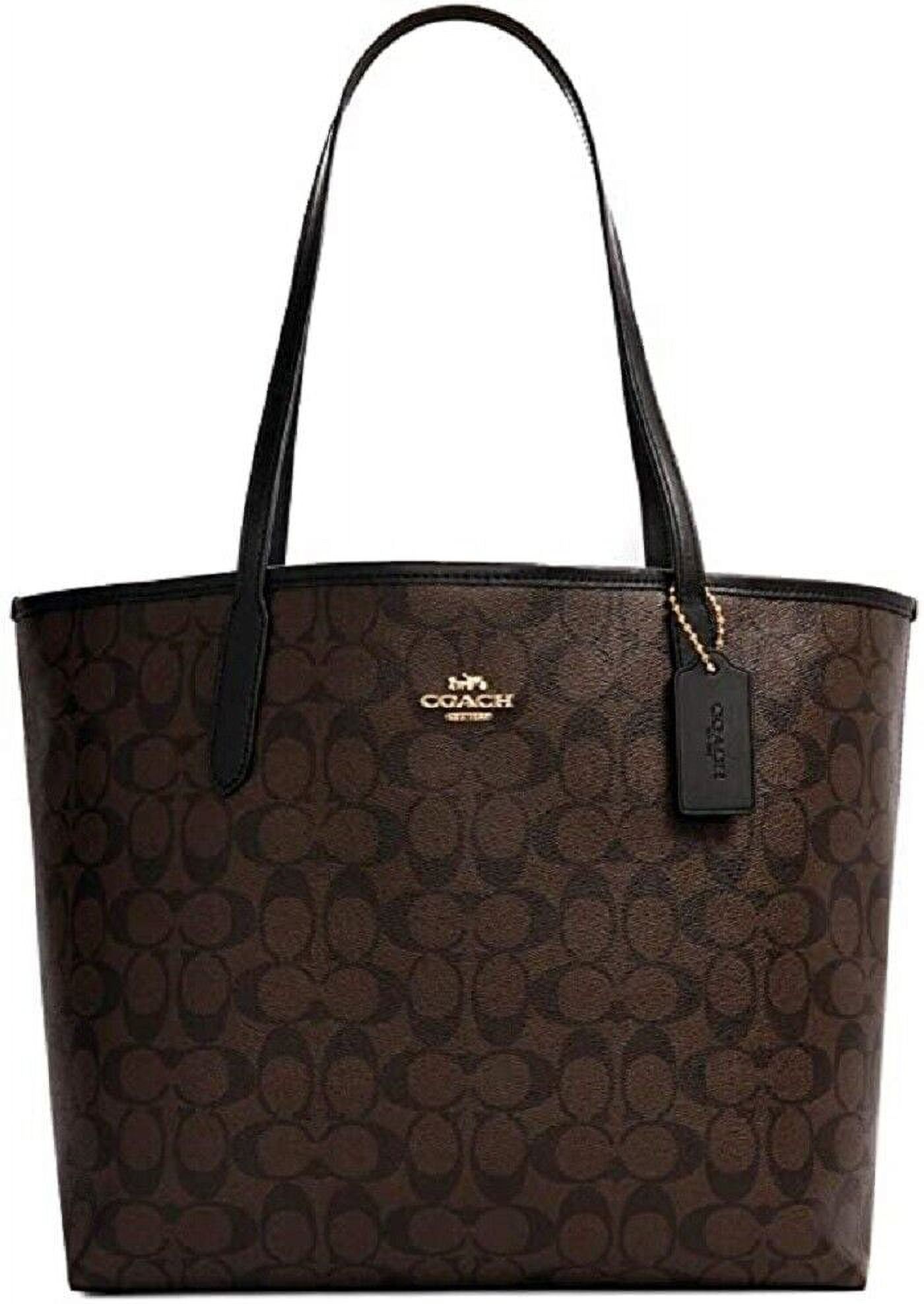 Coach Womens 5696 City Tote In Signature Canvas Handbags Brown/Black, Female - image 1 of 4