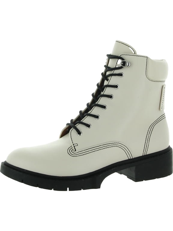 Women's Lorimer Leather Logo Combat & Lace-up Boots, 7 M