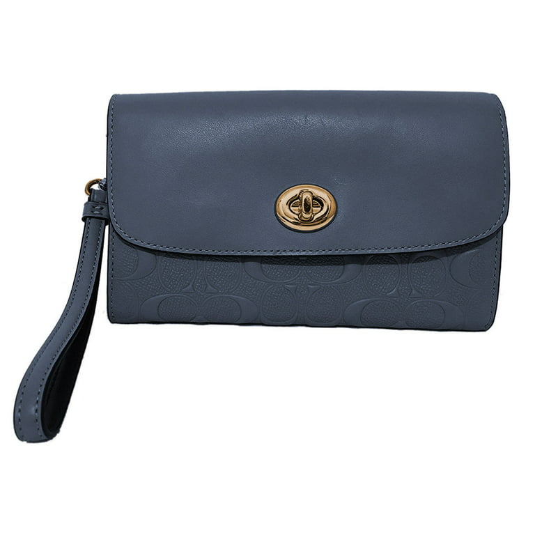 Leather crossbody bag Coach Navy in Leather - 25791265