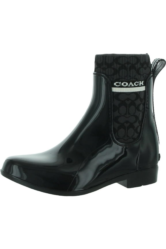 Womens Rivington Knit Ankle Rain Boots Black 11 Medium (B,M)