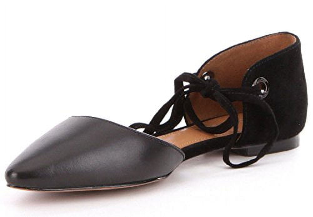 Coach Womens Roy Suede Pointed Toe Ankle Strap Slide Flats