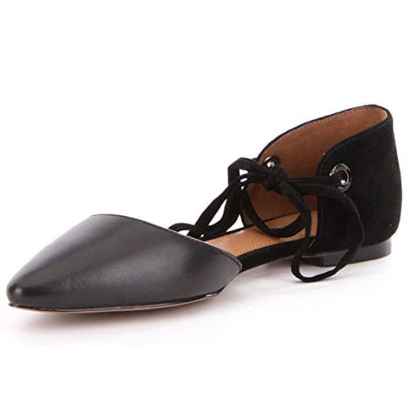 Coach Womens Roy Suede Pointed Toe Ankle Strap Slide Flats