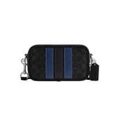 Coach Wyatt Crossbody Bag In Signature Canvas With Varsity Stripe Black Multi