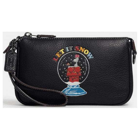 Coach X Peanuts Nolita 19 With Snoopy Let It Snow Motif (Midnight Navy Multi)