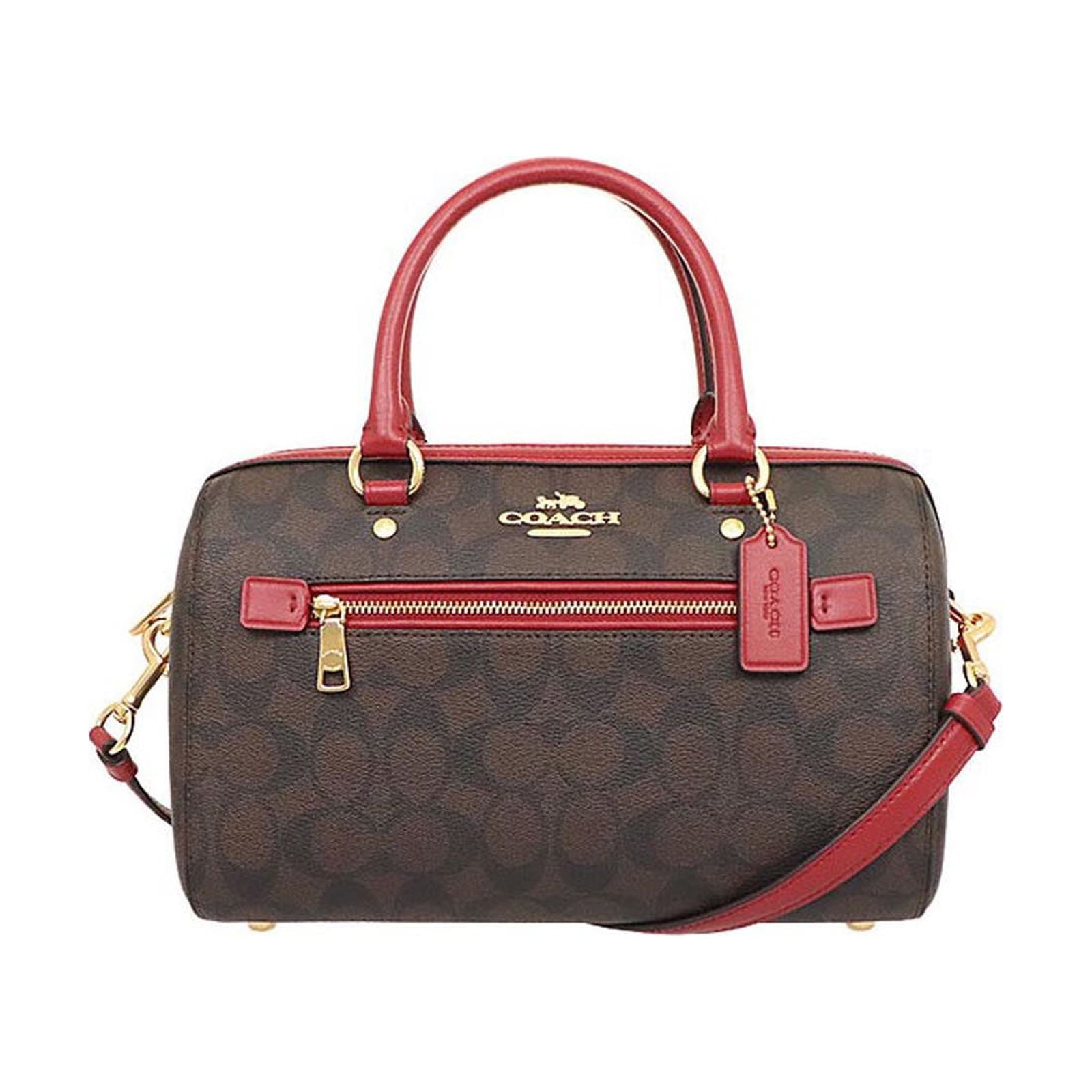 Coach by Coach Women's Crossgrain Leather Satchel Handbag, Brown