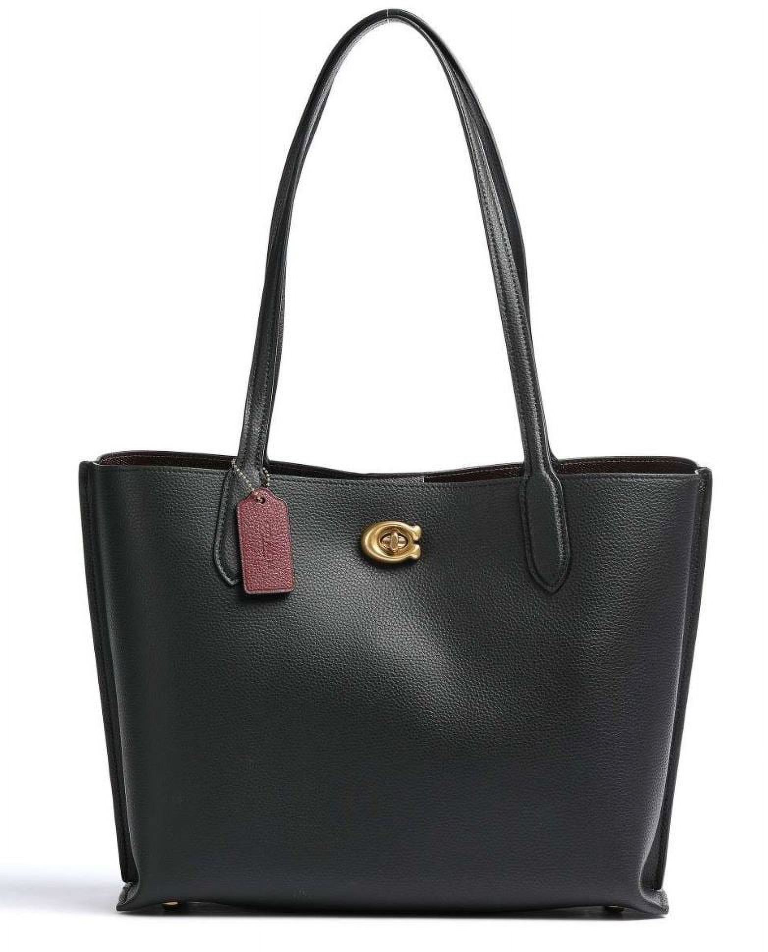 Coach By Coach Women s Polished Pebble Leather Willow Tote Black 