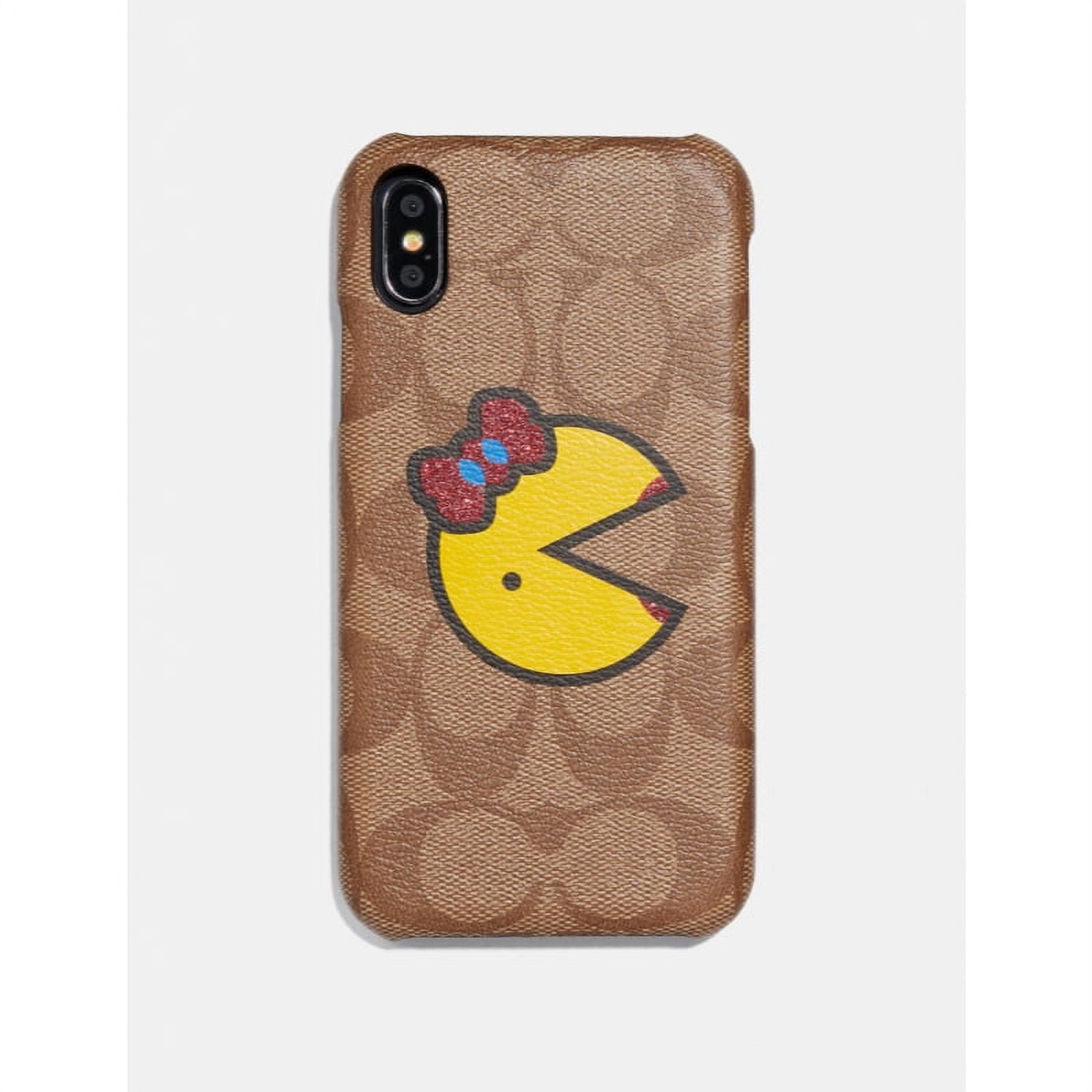 Coach iPhone Xs Max Case in Signature Canvas with Ms. PacMan