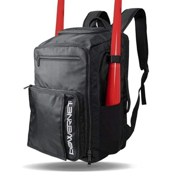 Coach's Baseball Backpack, Softball & Baseball Bag for Coaching Gear with Laptop Sleeve and Zippered Pockets, Coach Bat Bag with Chain-Link Fence Hook and Luggage Strap$$Sport & Recreation Other