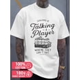 thumbnail image 1 of Greenink Coach's Player men's white 180G Cotton Comfortable loose and fashionable T-shirt Trendy Unisex Shirt Crewneck tshirts Retro Unisex Shirt Cotton tshirts, 1 of 7