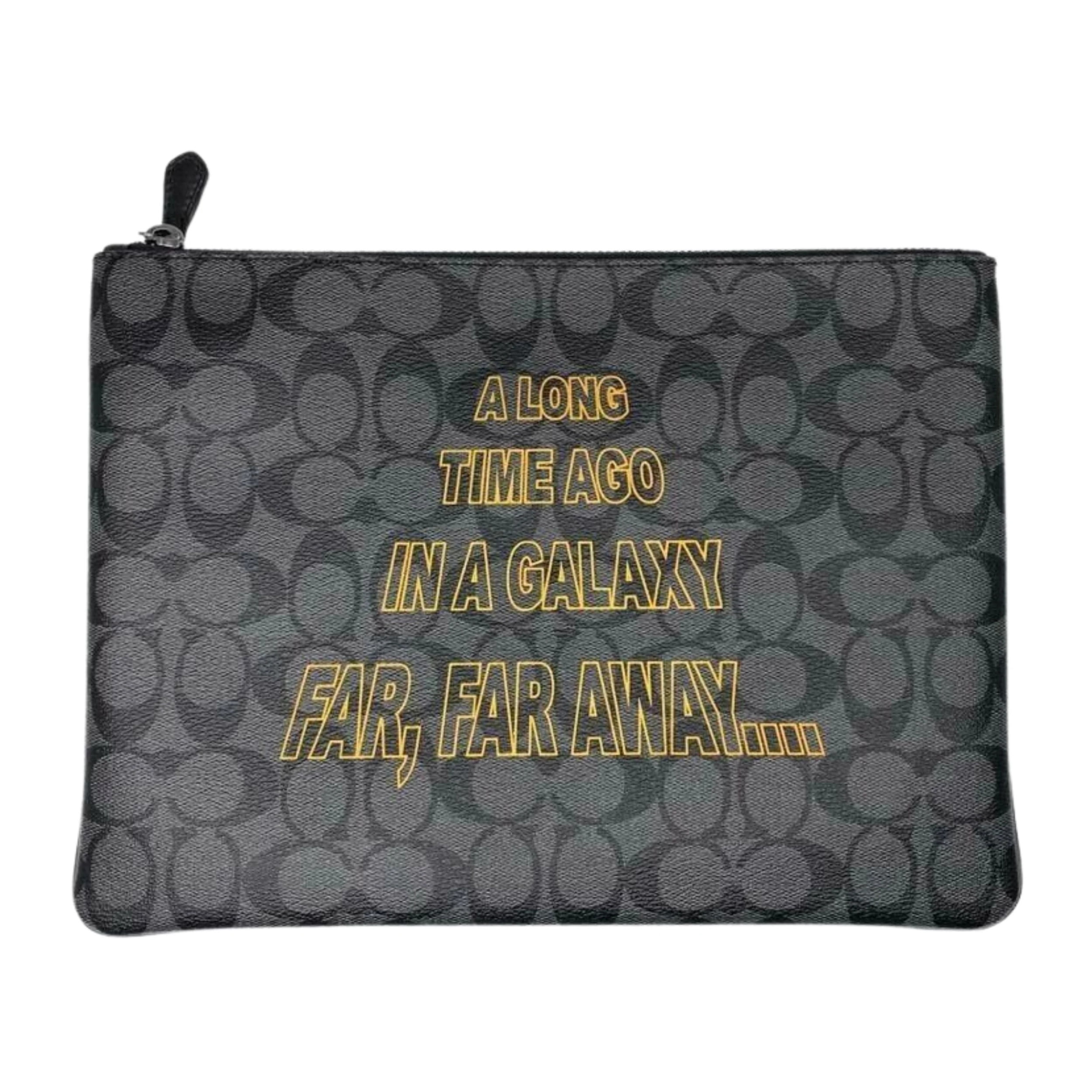 Coach x Star Wars Large Pouch Black Charcoal Signature Bag F88119 Walmart