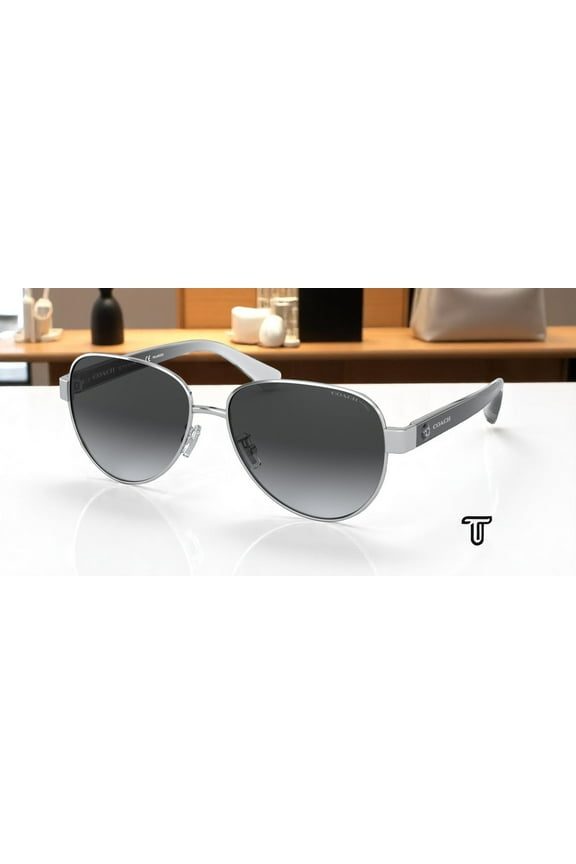 Women's Polarized Sunglasses HC7111 9001T3 Silver 57mm