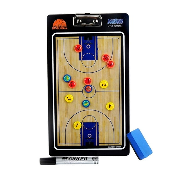 Coaches Board, Premium Basketball Coaching Clipboard Training Assistant Equipment with Pen and Dry Eraser