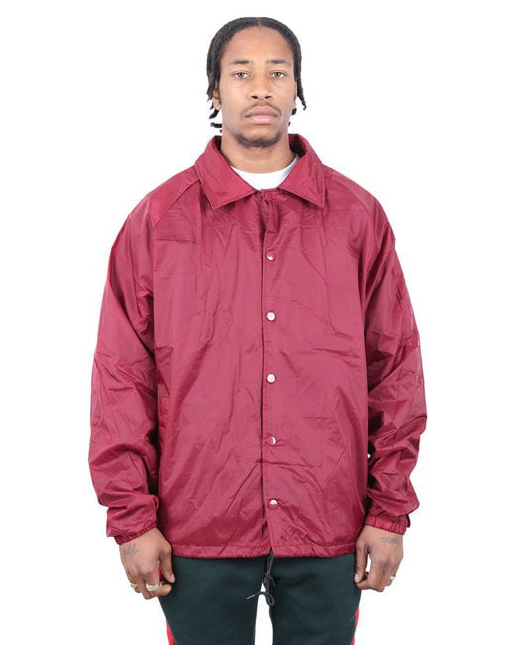 Coaches Jacket - BURGUNDY - M - Walmart.com