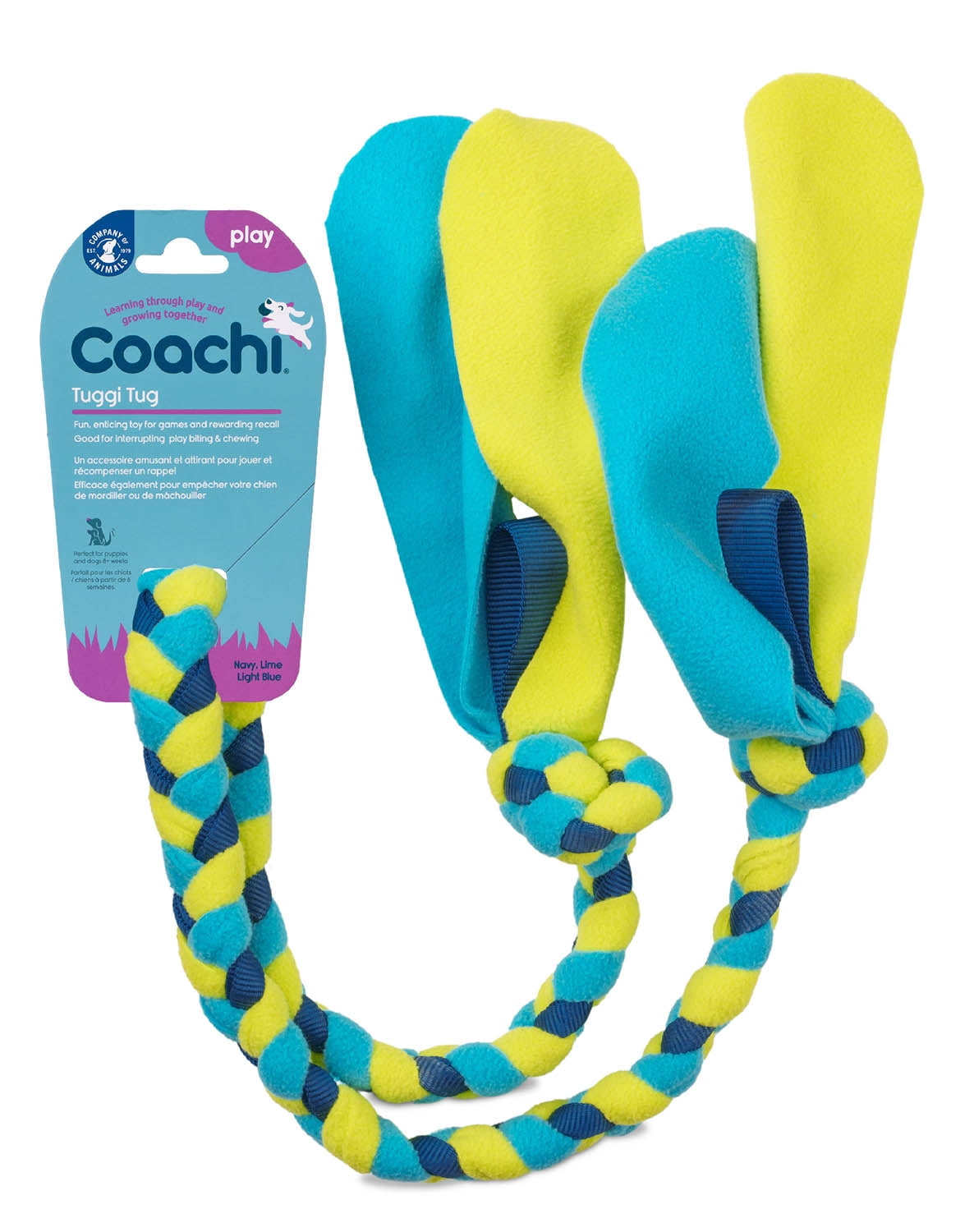 Coachi Tuggi Tug Navy, Lime & Light Blue - Walmart.com