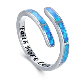 ChicSilver Adjustable Open Ring, Sterling Silver, Cubic Zirconia ...