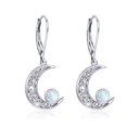 thumbnail image 1 of Coachuhhar Celtic Moon Earrings 925 Sterling Silver Crescent Opal Leverback Earrings Hypoallergenic Earrings Opal Jewelry Gifts for Women, 1 of 7