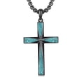 thumbnail image 1 of Coachuhhar Cross Necklace for Men 925 Sterling Silver Crucifix Pendant Necklace Religion Cross Jewelry Gifts for Father Husband Son, 1 of 7
