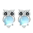 thumbnail image 1 of Coachuhhar Owl Moonstone/Opal Stud Earrings for Women 925 Sterling Silver Cute Animal Moonstone Stud Earrings Owl Jewelry Gift Hypoallergenic Earrings for Sensitive Ears, 1 of 6