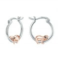 thumbnail image 1 of Coachuhhar Sloth Earrings for Women 925 Sterling Silver Hypoallergenic Sloth Hoop Earrings Cute Animal Earrings Sloth Jewelry Gift for Sloth Lover, 1 of 6