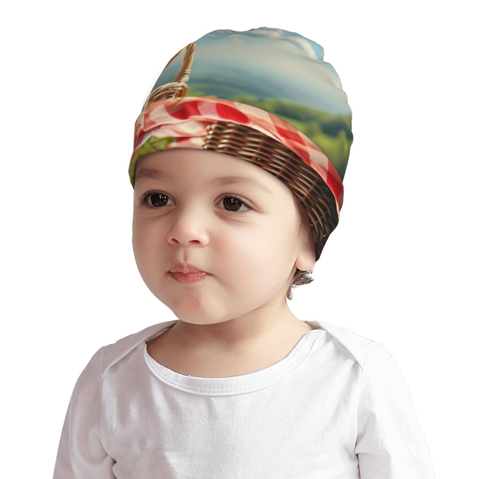 Coaee Adorable Puppy Basket for Baby Beanie Hat Newborn Toddler Cotton